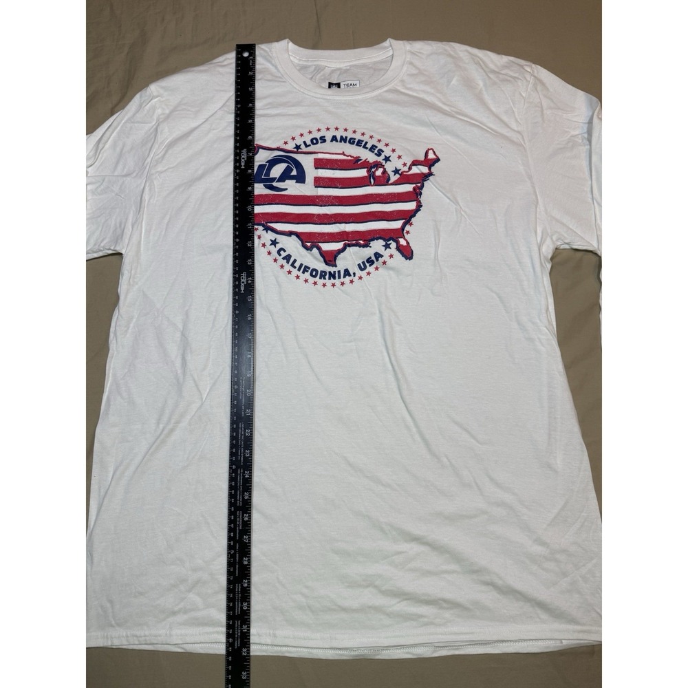 NWOT! LA Rams NFL Team Apparel, Men's Long Sleeve Size 2XL White, American Flag - Picture 6 of 13